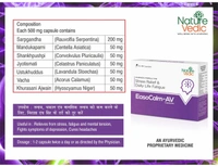 Nature Vedic EasoCalm-AV capsules| Ayurvedic Formula for Daily Life Fatigue & Stress Relief | 30 caps - 30 Capsules