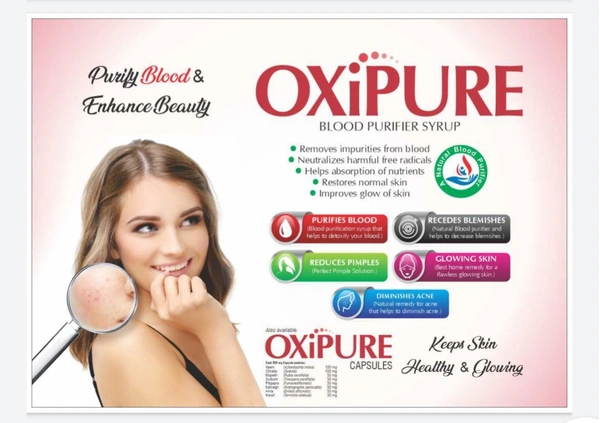 Nature Vedic Oxipure Capsules Ayurvedic Blood Purifier For Pimple Free Skin | 30 Caps - 30 Capsules