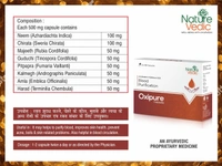 Nature Vedic Oxipure Capsules Ayurvedic Blood Purifier For Pimple Free Skin | 30 Caps - 30 Capsules