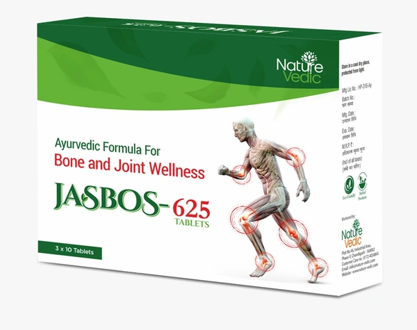 Nature Vedic Jasbos-625 Ayurvedic Tablets for Rheumatoid Arthritis & Osteo Arthritis 30 Tabs - 30 Tablets