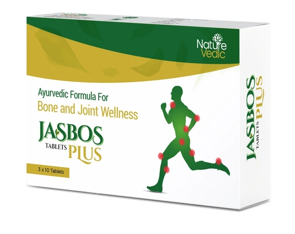 Nature Vedic Jasbos Plus Ayurvedic Tablets for Osteo Arthritis & Inflammation | 30 Tabs - 30 Tablets