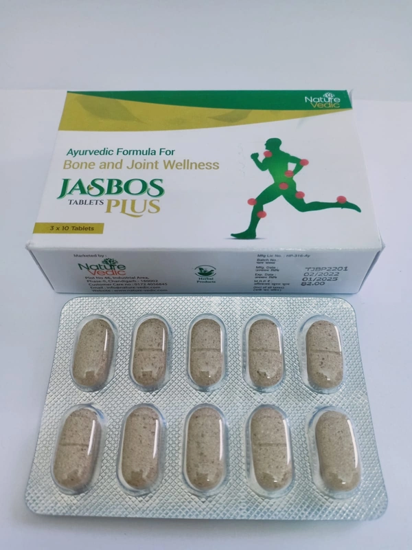 Nature Vedic Jasbos Plus Ayurvedic Tablets for Osteo Arthritis & Inflammation | 30 Tabs - 30 Tablets
