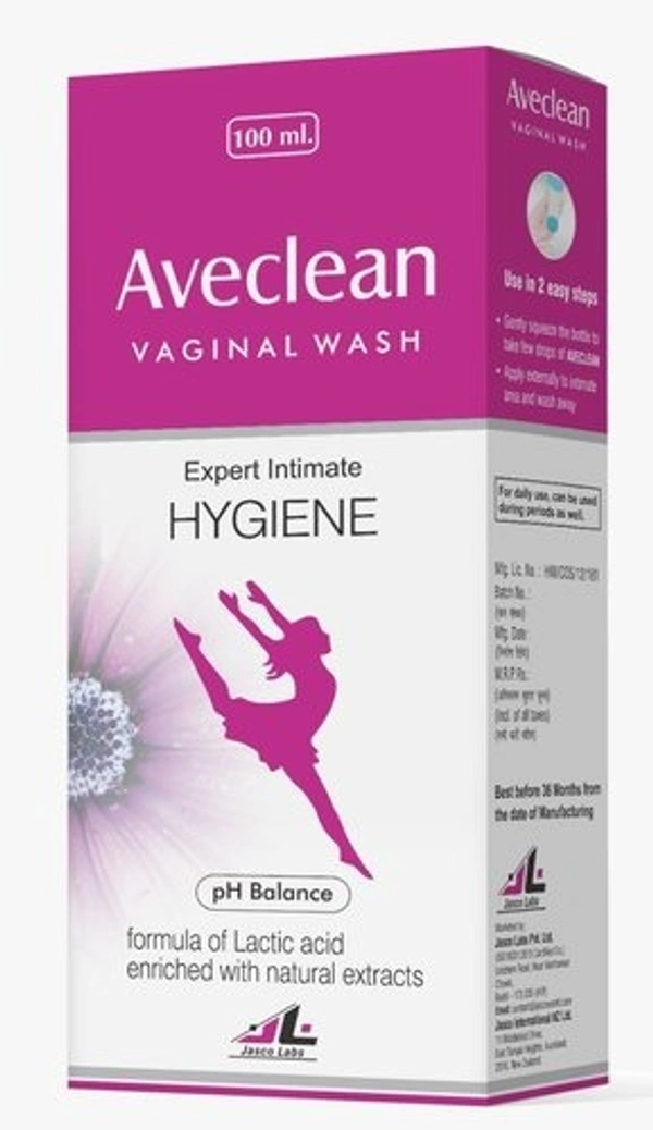Jasco Labs Aveclean Vaginal Wash Expert Intimate Hygiene PH Balancer Intimate Gel  - 100 ml