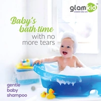 GLAMKID Gentle Baby Shampoo With No Harmful Chemicals & Tear Free Formula-Enriched With Sweet Almond , Olive oil & vitamin E - 200 ml