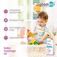 Glamkid Baby Massage Oil Enriched with Almond & Olive Oil for Soft Skin, Daily Growth & Development  - 100 ml