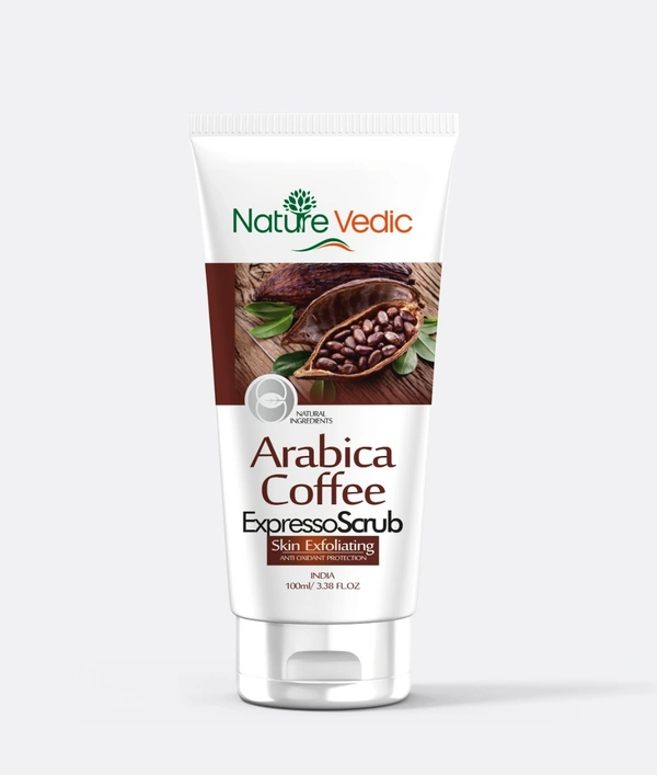 Nature Vedic Arabica Coffee Skin Exfoliating Scrub with Natural Ingredients - 100 gm
