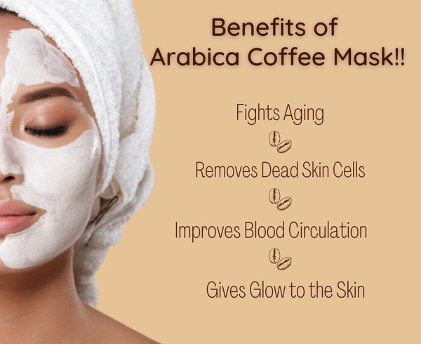 Nature Vedic Arabica Coffee Mask (100 g) + Arabica Coffee Scrub (100g) + South Coffee Face wash (120 ml) for Brightening, Exfoliating & Glow | Face Care Combo