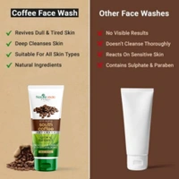 Nature Vedic Arabica Coffee Mask (100 g) + Arabica Coffee Scrub (100g) + South Coffee Face wash (120 ml) for Brightening, Exfoliating & Glow | Face Care Combo