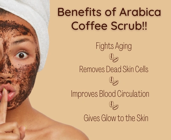 Nature Vedic Arabica Coffee Skin Exfoliating Scrub with Natural Ingredients - 100 gm