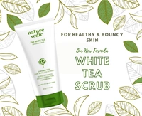 Nature Vedic White Tea Scrub for Deeply Exfoliates , Instant Brightens & Tightens Skin - 60  gm