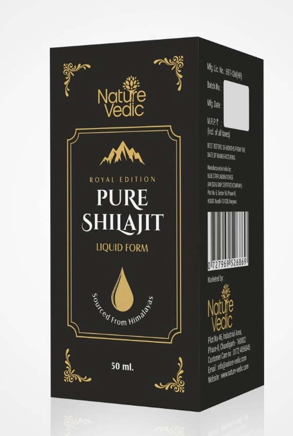 Nature Vedic Pure Shilajit Liquid Form for Strength ,Stamina & Power - 50 ml