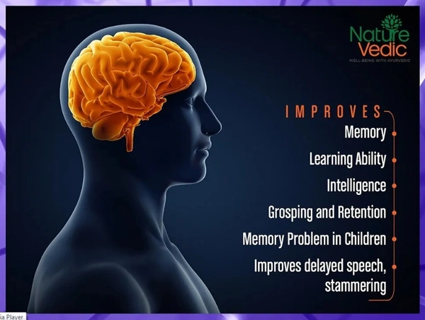 Nature Vedic Brain o Fast Capsules Ayurvedic Formula for Improves Memory & Alertness - 30 Capsule - 30 capsules