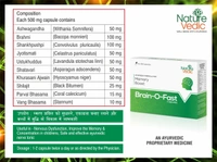 Nature Vedic Brain o Fast Capsules Ayurvedic Formula for Improves Memory & Alertness - 30 Capsule - 30 capsules
