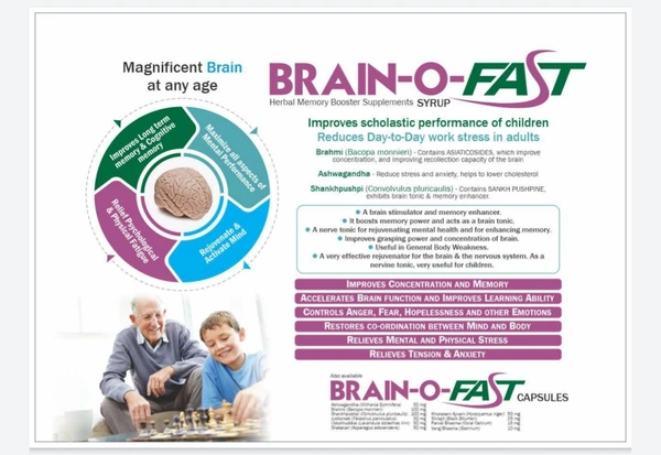 Nature Vedic Brain o Fast Capsules Ayurvedic Formula for Improves Memory & Alertness - 30 Capsule - 30 capsules