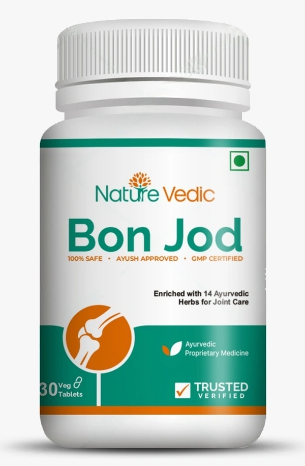"Nature Vedic Bond Jod is Effective for Joint Pain, Gout & Arthritis. It Is enriched with 14 Ayurvedic Herbs. 100 % Safe Ayush Approved GMP Certified"