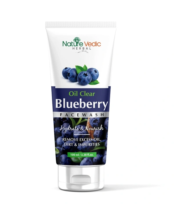 Nature Vedic Blueberry Face Wash for Hydrate & Nourish, Deep CleanRemove Excess Oil, Dirt & Impurities