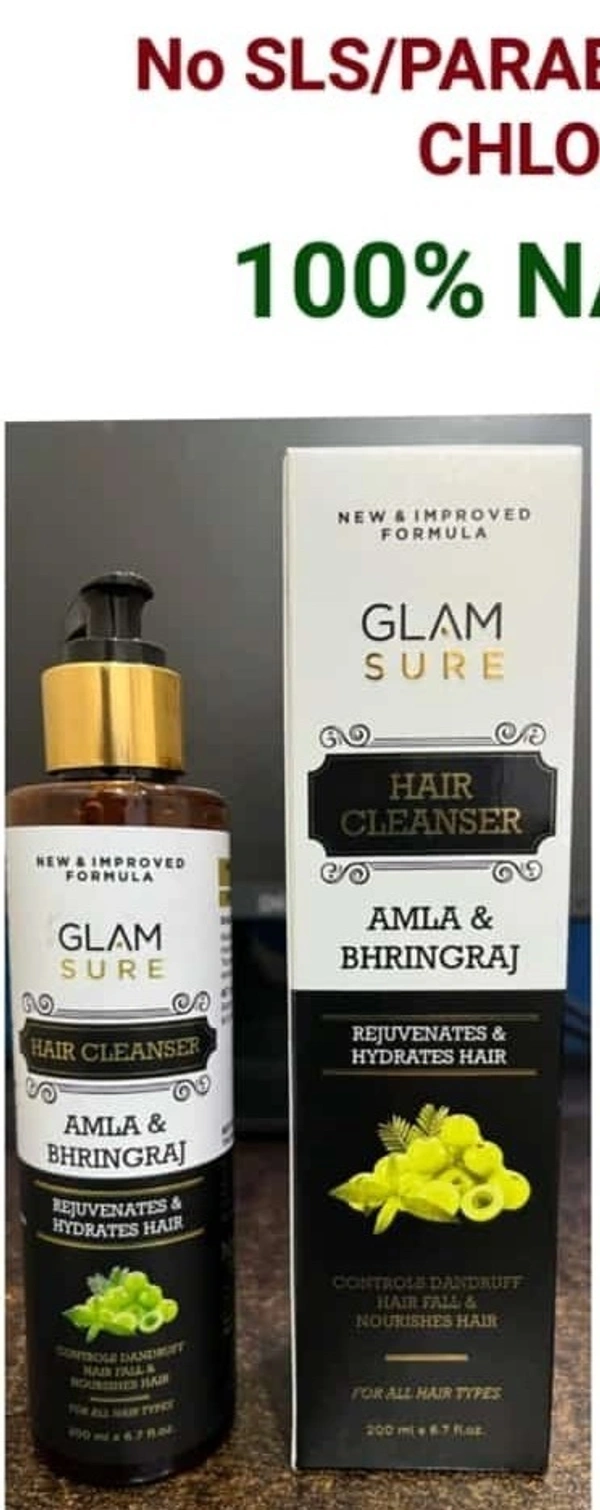 Glam Sure Glamsure Amla & Bhringraj Hair Cleanser for Rejuvenates &  Hydrates Hair 200ml - 200ml