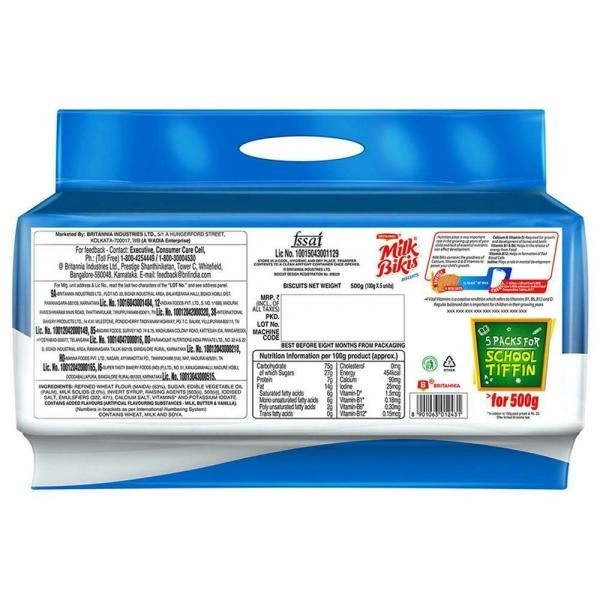 Britannia Milk Bikis Biscuits 500 g