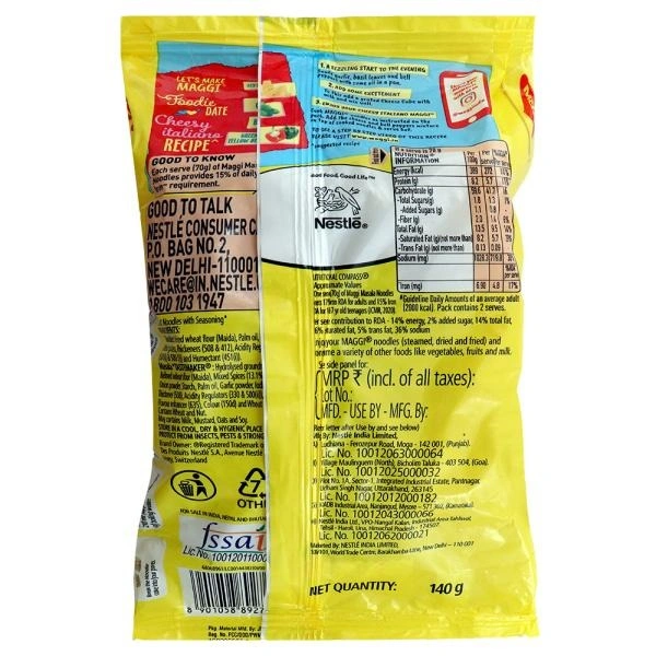 Maggi 2-Minute Masala Instant Noodles 140 g