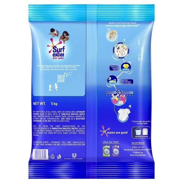 Surf Excel Easy Wash Detergent Powder 5 kg