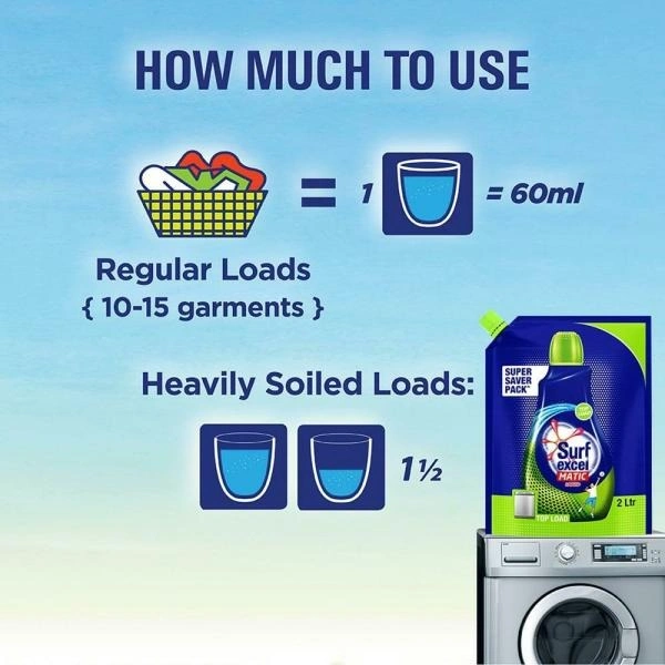 Surf Excel Matic Top Load Liquid Detergent 2 L