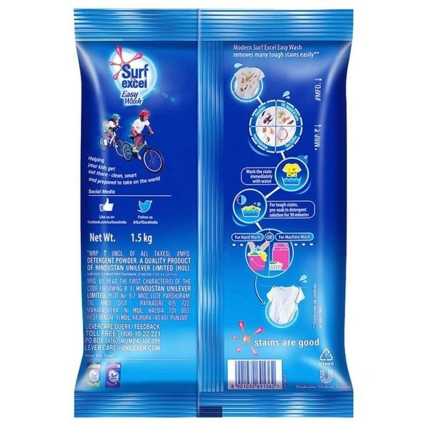 Surf Excel Easy Wash Detergent Powder 1.5 kg