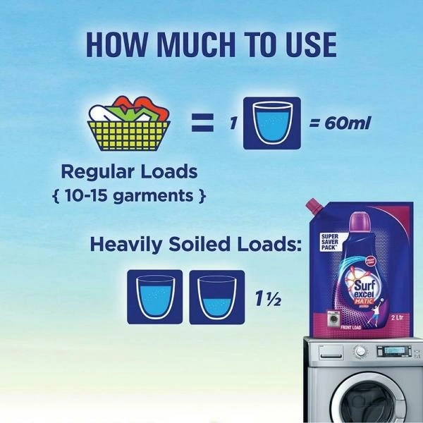 Surf Excel Matic Front Load Liquid Detergent 2 L