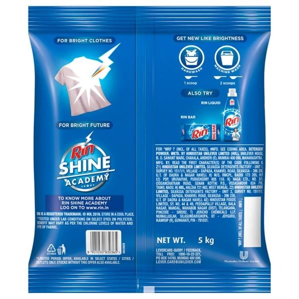 Rin Detergent Powder 5 kg
