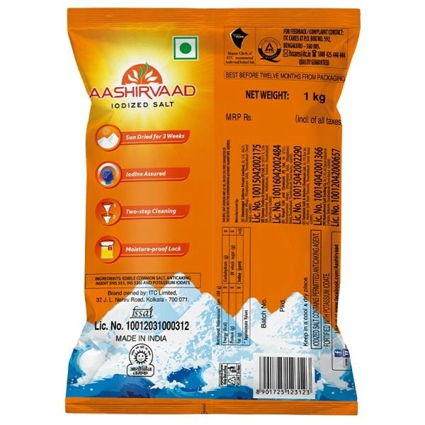Aashirvaad Iodized Salt 1 kg