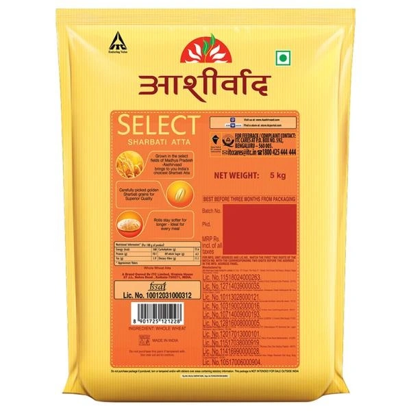 Aashirvaad Select Sharbati Whole Wheat Atta 5 kg