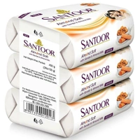 Santoor Almond Soft & Sandal Soap 150 g (Pack of 3)