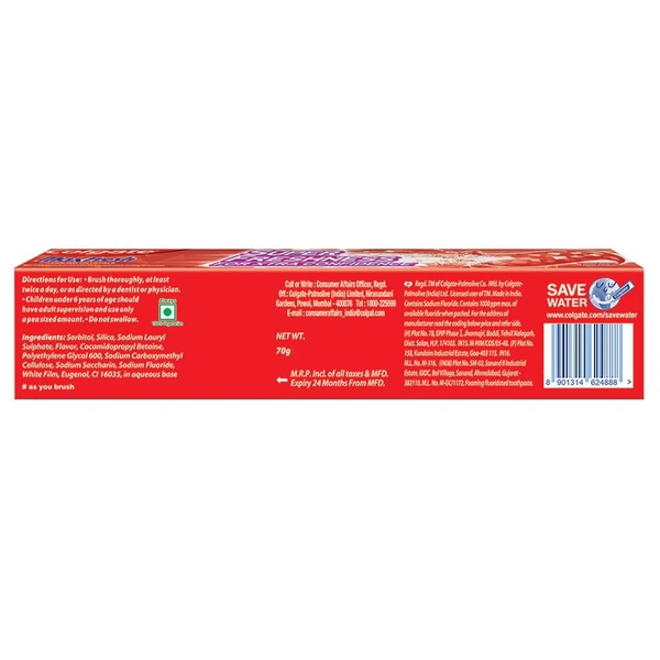 Colgate Max Fresh Spicy Fresh Red Gel Toothpaste 70 g