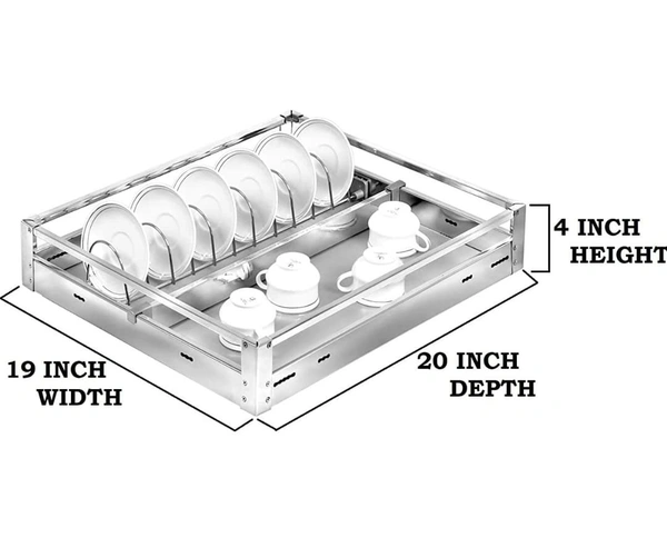 Pipe Kitchen Basket - steel, 17x20x4"cutlery6"plete 8" thali 4" plane 6" plane 8" plane