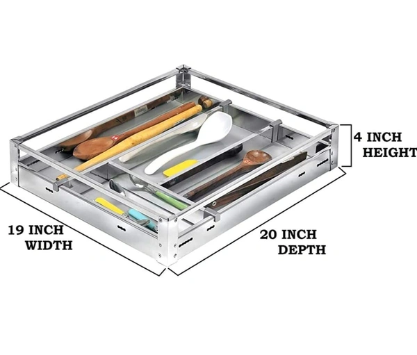 Pipe Kitchen Basket - steel, 17x20x4"cutlery6"plete 8" thali 4" plane 6" plane 8" plane