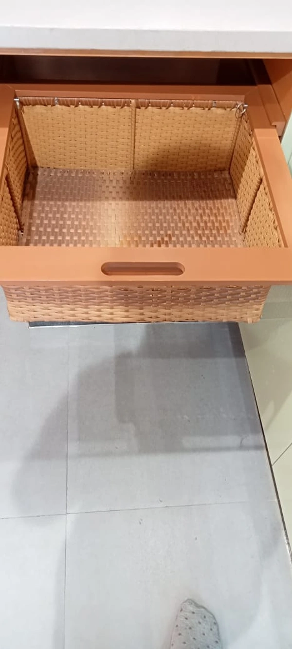 Wicker Kitchen Basket - wooden, 450x500x200mm with chanal