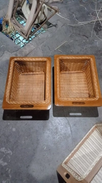 Wicker Kitchen Basket - wooden, 320x500x200mm