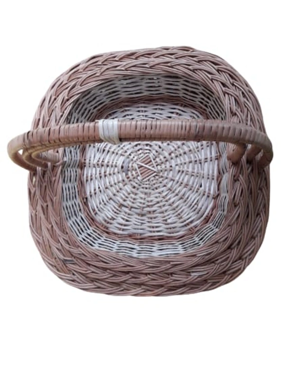 Seqare Cane Basket 14"&12" - Natural Wooden , 12"&14"