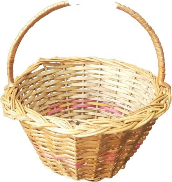 Round Flowers Basket - Wooden Gold, 10 & 8" Set