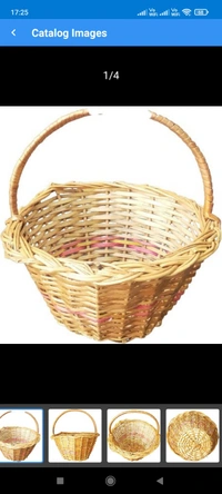 Round Flowers Basket - Wooden Gold, 10 & 8" Set