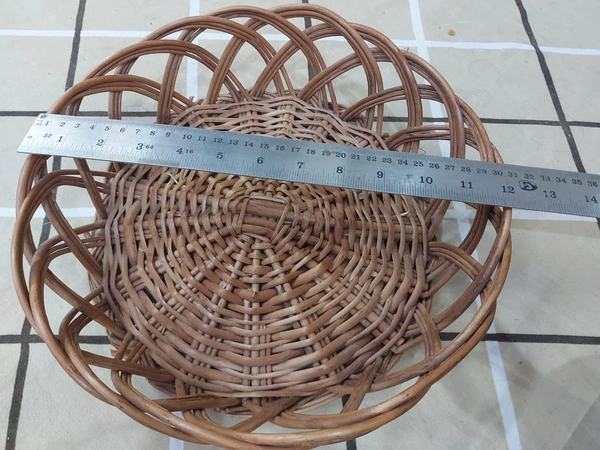 Round Jali Basket - Wooden, 14" &12"