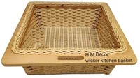 H M Decor Wicker Kitchen Basket - Nature Wooden, 620x500x100&150&200mm