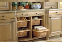 H M Decor Wicker Kitchen Basket - Nature Wooden, 620x500x100&150&200mm