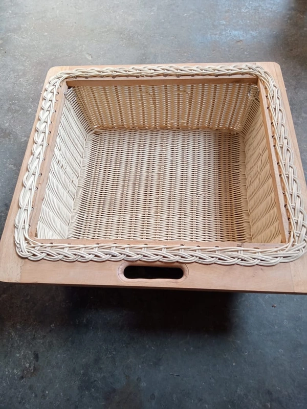 H M Decor Wicker Kitchen Basket - Nature Wooden, 620x500x100&150&200mm