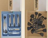 Hm Decor Pvc Cutlery Tray - Gray, All Size