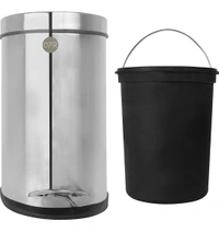 H M Decor Padstal Dustbin - Steel, 7x10x
