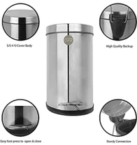 H M Decor Padstal Dustbin - Steel, 7x10x