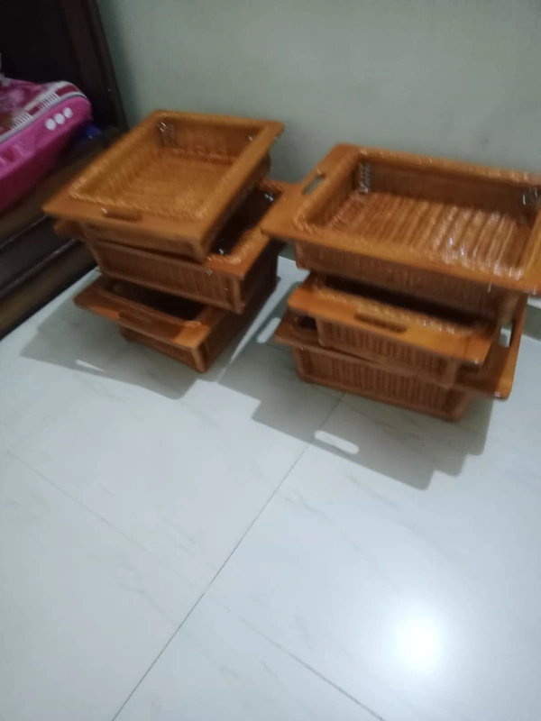 Hm Decor Wicker Cane Basket Original Coconut  - Coconut, 420x500