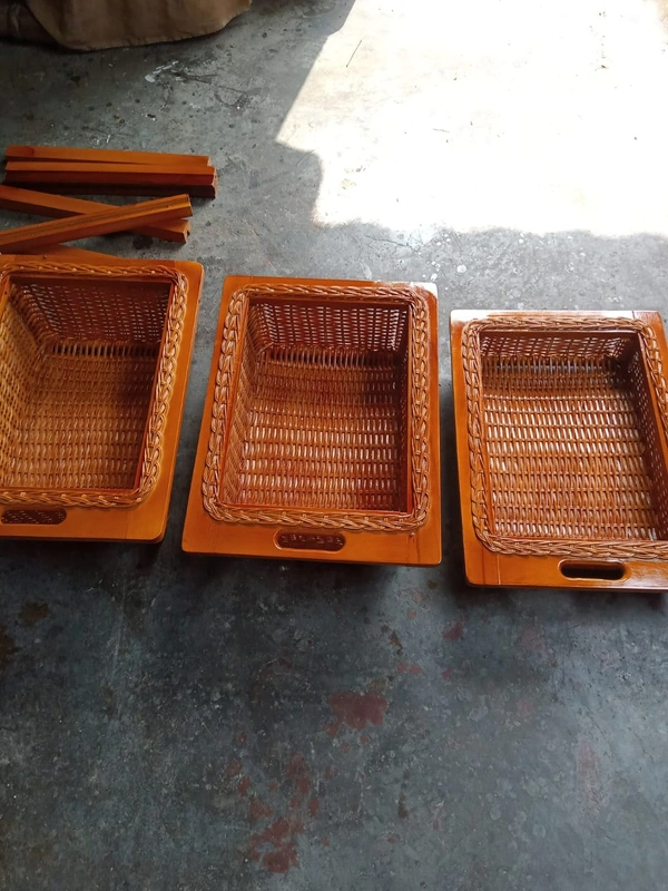 Hm Decor Wicker Cane Basket Original Coconut  - Coconut, 420x500