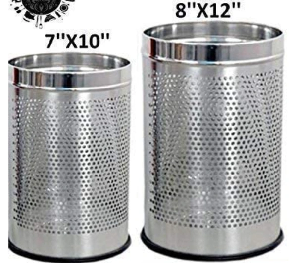 H M Decor Steel Dustbin - Steel, 10x12"