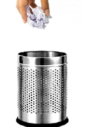 H M Decor Steel Dustbin - Steel, 10x12"